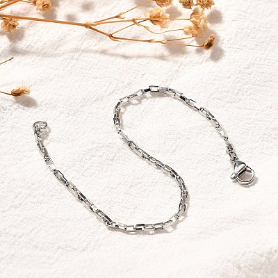 Tarnish Resistant 316 Surgical Stainless Steel Box Chain Bracelets BJEW-JB01865-1