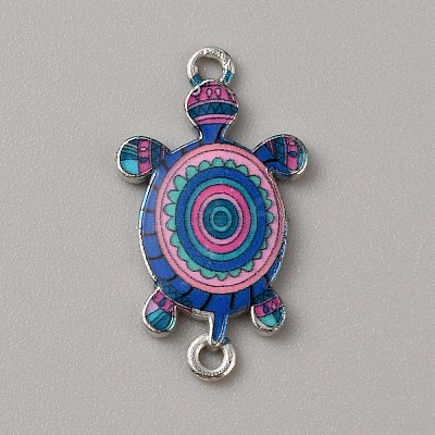 Alloy Enamel Connector Charms ENAM-WH0061-47J-1