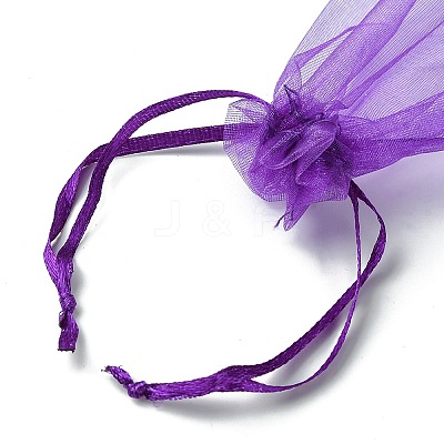 30Pcs 4 Styles Rectangle Organza Bags Jewellery Storage Pouches Wedding Favour Party Mesh Drawstring Gift OP-FS0001-01E-1
