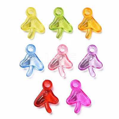 Autumn Theme Transparent Acrylic Pendants MACR-N013-033-1