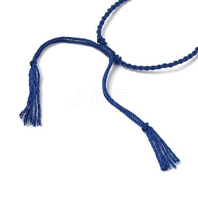 Braided Cotton Cord Bracelet Making MAK-L043-02G-05-1