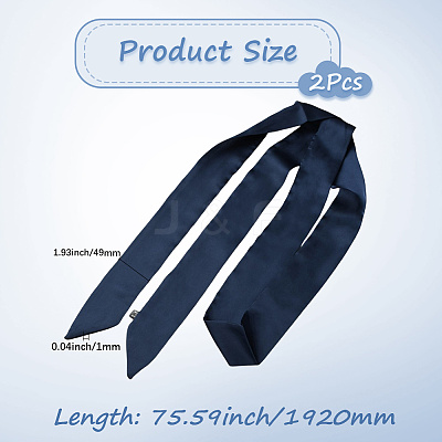 Long Polyester Silk Scarf for Women Girls AJEW-WH20042-77E-1