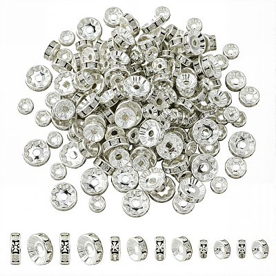 Brass Rhinestone Spacer Beads RB-PA0001-01-1