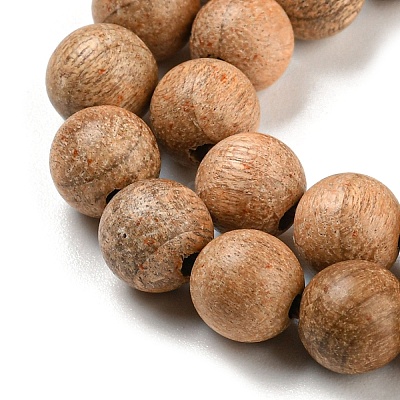 Natural Wood Beads Strands WOOD-F008-05-D-1