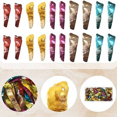 50Pcs Spray Painted Natural Akoya Shell Big Pendants BSHE-FS0001-15-1