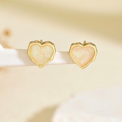 Stainless Steel Heart Stud Earrings ZQ8319-2-1