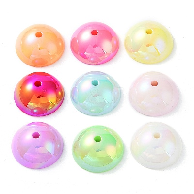 UV Plating Transparent Acrylic Beads OACR-Z013-04-1