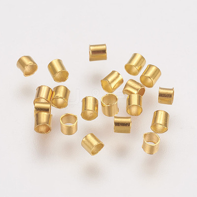 Brass Crimp Beads KK-L021-G-1