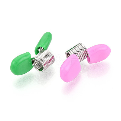 Iron Mini Spring Bead Clamps for Beading Jewelry Making TOOL-T012-01A-02-1