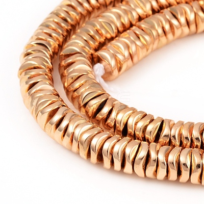 Electroplated Non-magnetic Synthetic Hematite Beads Strands G-F682-09-KCG-1