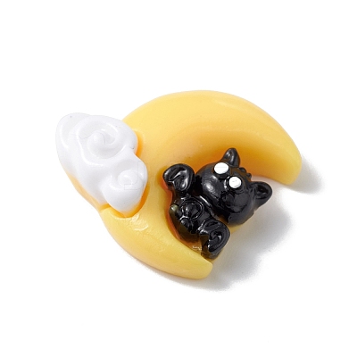 Halloween Theme Opaque Resin Cabochons RESI-E035-01T-1