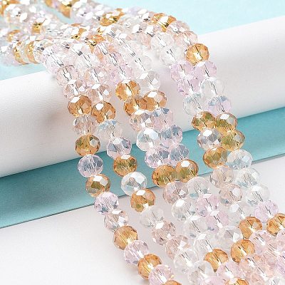 Glass Beads Strands EGLA-A034-M6mm-23-1
