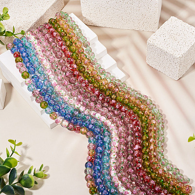 1 Strand Handmade Glod Sand Lampwork Beads Strands LAMP-TA0002-09G-1