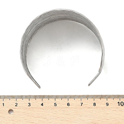 304 Stainless Steel Cuff Bangles for Women BJEW-Z096-02P-1