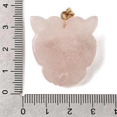 Natural Rose Quartz & Synthetic Turquoise Pendants G-Z090-02G-09-1