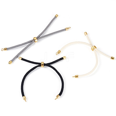 3Pcs 3 Colors Round Nylon Twisted Cord Slider Bracelet Making MAK-TA0001-32-1