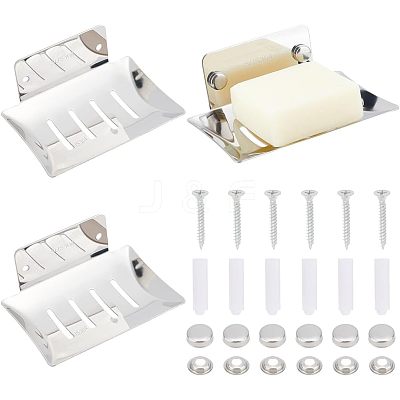 304 Stainless Steel Soap Dishes AJEW-UN0001-24P-1