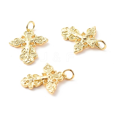 Brass Pendants KK-P208-11G-RS-1