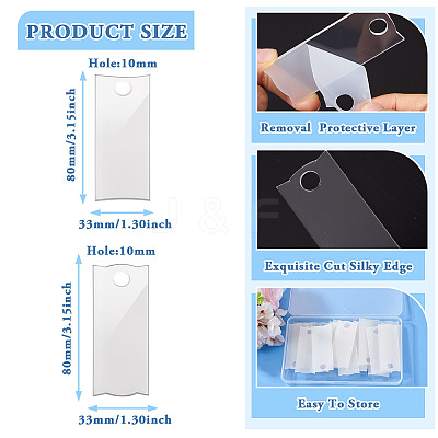 2Bag 2 Styles Acrylic Blank Label Big Pendants FIND-TA0004-77B-1
