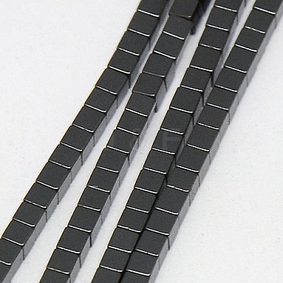 Electroplate Non-magnetic Synthetic Hematite Beads Strands G-J170A-4x4mm-03-1