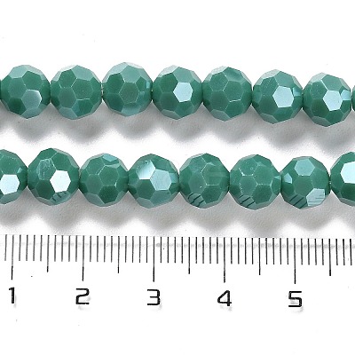 Electroplate Opaque Glass Beads Strands EGLA-A035-P8mm-A21-1