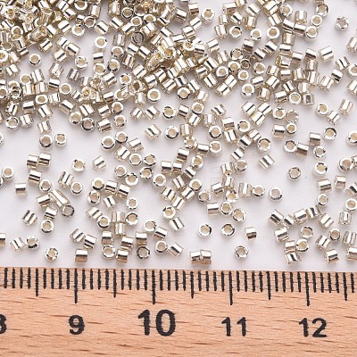 Plated Glass Cylinder Beads SEED-S047-E-003-1