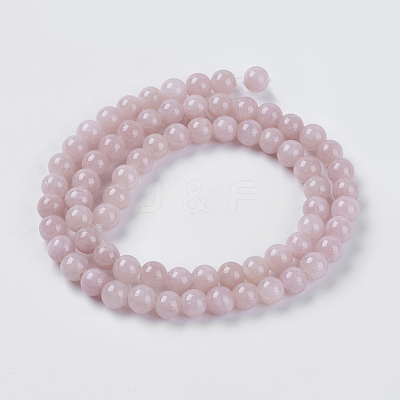 Natural Yellow Jade Beads Strands X-G-G598-6mm-YXS-05-1