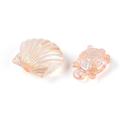 Ocean Theme Transparent Acrylic Beads TACR-T028-69-01D-1