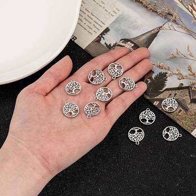 Eco-Friendly Rack Plating Brass Tree of Life Pendants X-KK-I606-42P-NR-1