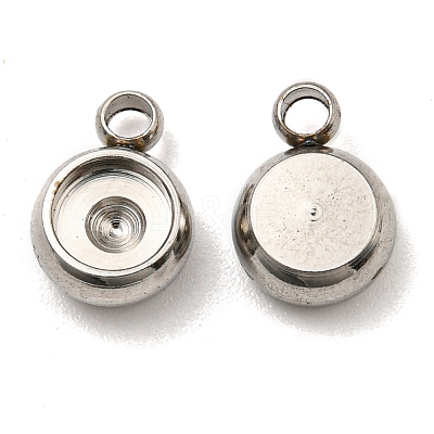 Non-Tarnish 201 Stainless Steel Pendant Rhinestone Settings STAS-G311-02P-1