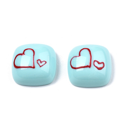 Opaque Resin Enamel Cabochons CRES-N031-030-1