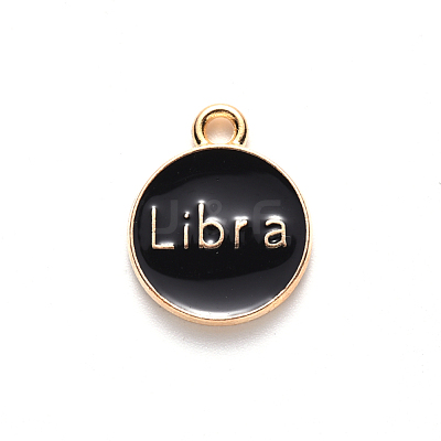 Alloy Enamel Pendants X-ENAM-S124-01B-08K-1