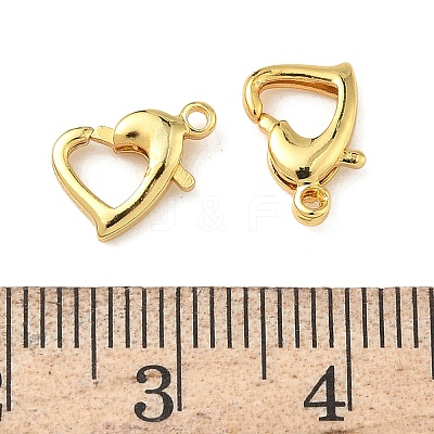 Heart Brass Lobster Claw Clasps LS-KK-H523-06G-1