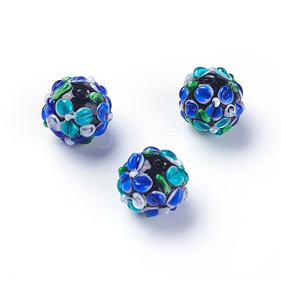Handmade Bumpy Lampwork Beads LAMP-E021-07F-1