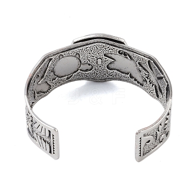 Constellation Alloy Open Cuff Bangles for Women Men LS-BJEW-C064-01AS-01-1
