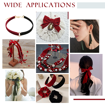 Velvet Ribbon SRIB-WH0006-18Q-1