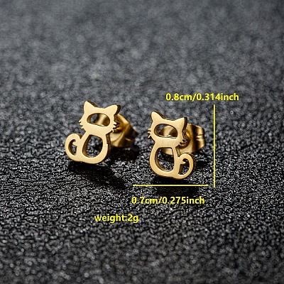 201 Stainless Steel Stud Earrings FS-WGB18B1-01-1