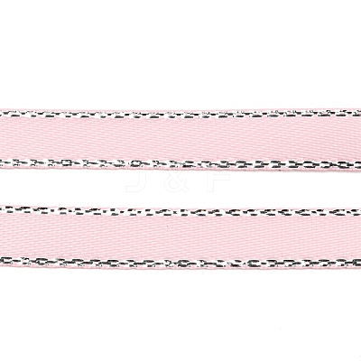 Double Edge Silver Thread Grosgrain Ribbon for Wedding Festival Decoration SRIB-L012-6mm-001-1