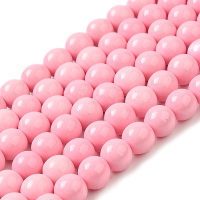 Synthetic Ocean White Jade Beads Strands G-S254-4mm-B01-1