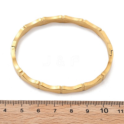 Bamboo Joint 304 Stainless Steel Bangles for Women BJEW-Z092-01G-1