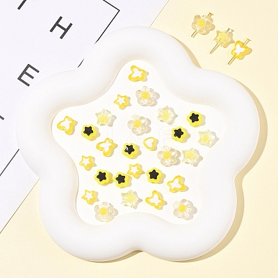 200Pcs 6 Styles Transparent & Opaque Acrylic Beads TACR-FS0001-54G-1