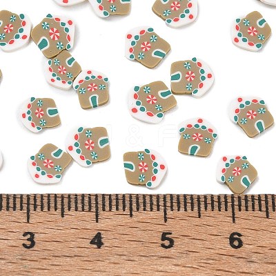 Christmas Handmade Polymer Clay Cabochons PY-CBA2910-01D-1