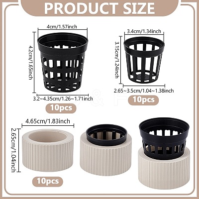10Pcs Ceramic Water Plant Retaining Ring AJEW-NB0007-16-1