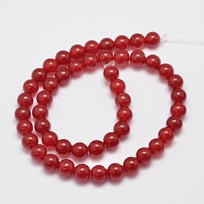 Natural & Dyed Malaysia Jade Bead Strands G-A146-8mm-A02-1