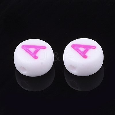Initial Acrylic Beads X-OACR-E001-20A-1