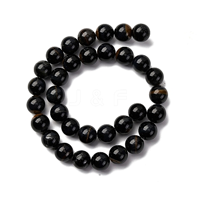 Dyed Natural Blue Tiger Iron Beads Strands G-G286-A02-12mm-1