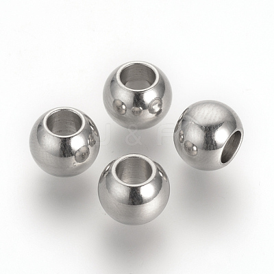 Tarnish Resistant 304 Stainless Steel European Beads X-STAS-R071-39-1
