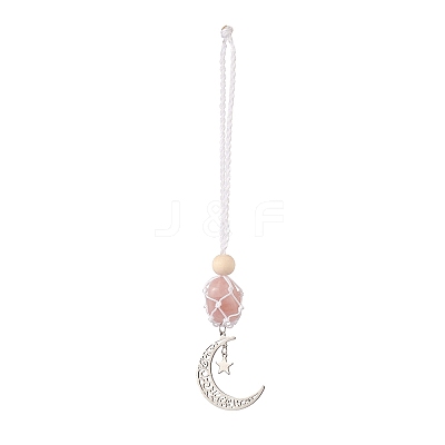 Moon 201 Stainless Steel Pendant Decorations HJEW-JM00958-1
