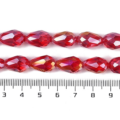 Transparent Electroplate Glass Beads Strands EGLA-N013-T6mm-B12-1