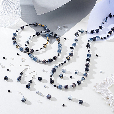 Imitate Austrian Crystal Bicone Glass & Mixed Glass Beads Findings Kits GLAA-GA0002-32-1